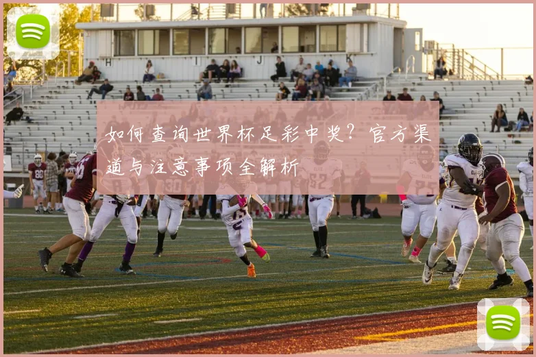 如何查询世界杯足彩中奖?官方渠道与注意事项全解析